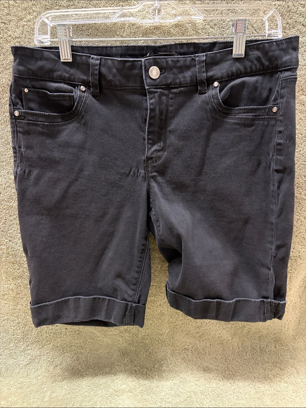 White House Black Market Black Cuffed Bermuda Shorts
